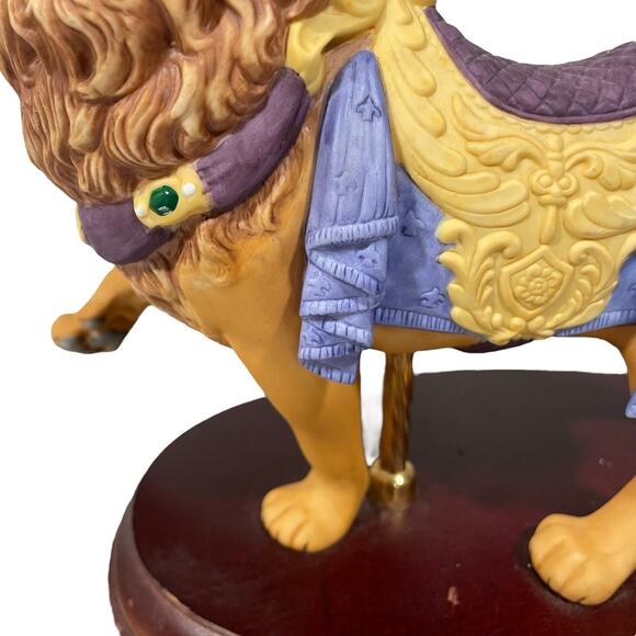 Vintage Lenox Carousel Lion Porcelain Figure w/Certification Stamp 1990 - Picture 9 of 16